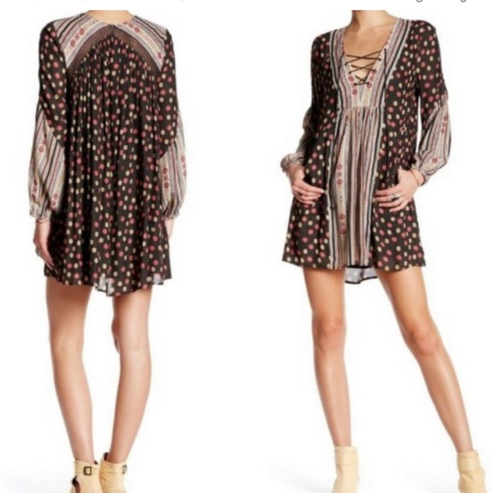 Free People Pebbled Rain or Shine Chiffon Dress